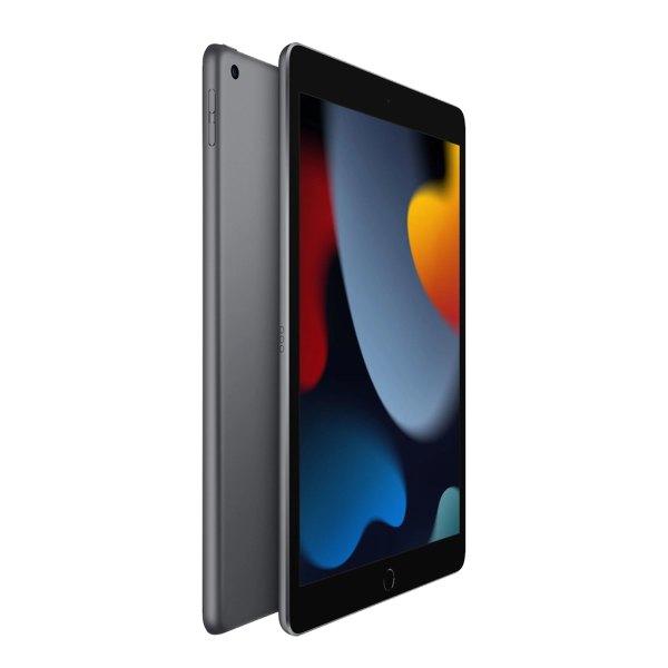 Apple iPad 9 64GB wifi spacegrijs tweedehands, opgeknapt, aanzicht 2