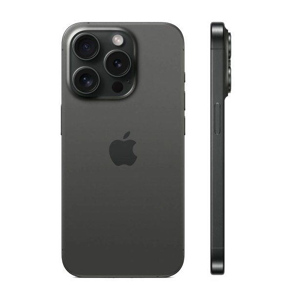 Apple iPhone 15 Pro 128GB zwart titanium tweedehands, opgeknapt, aanzicht 2