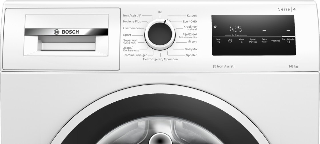 Bosch WAN2827CNL Iron Assist wasmachine 8 kg (Coolblue Tweedekans), ander aanzicht 1 (foto: Coolblue)