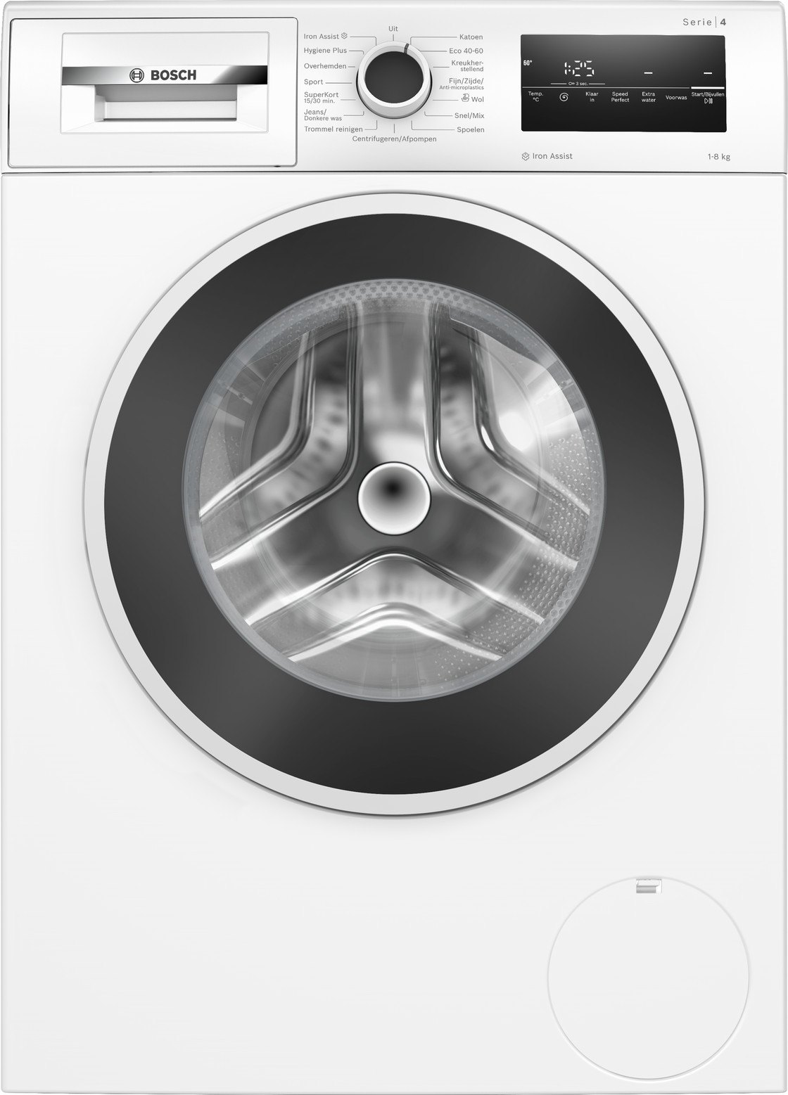 Bosch WAN2827CNL Iron Assist wasmachine 8 kg tweedekans (foto: Coolblue)