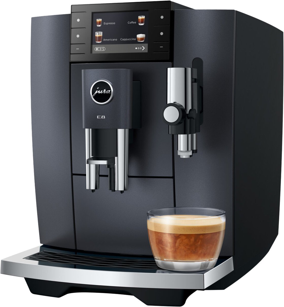 JURA E8 Cosmic Black volautomatische espressomachine (Coolblue Tweedekans), ander aanzicht 2 (foto: Coolblue)