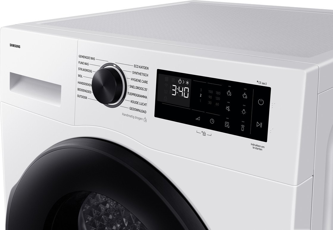 Samsung DV80DG52B0AEEN warmtepompdroger 8 kg (Coolblue Tweedekans), ander aanzicht 1 (foto: Coolblue)