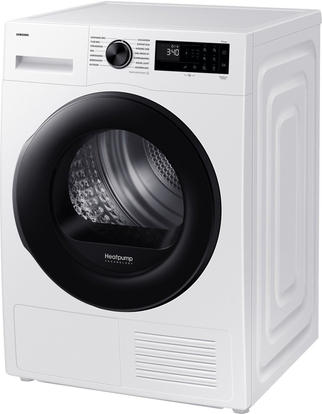Samsung DV80DG52B0AEEN warmtepompdroger 8 kg (Coolblue Tweedekans), ander aanzicht 3 (foto: Coolblue)