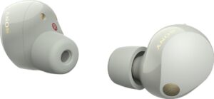Sony WF-1000XM5 noise cancelling oordopjes zilver tweedekans (foto: Coolblue)