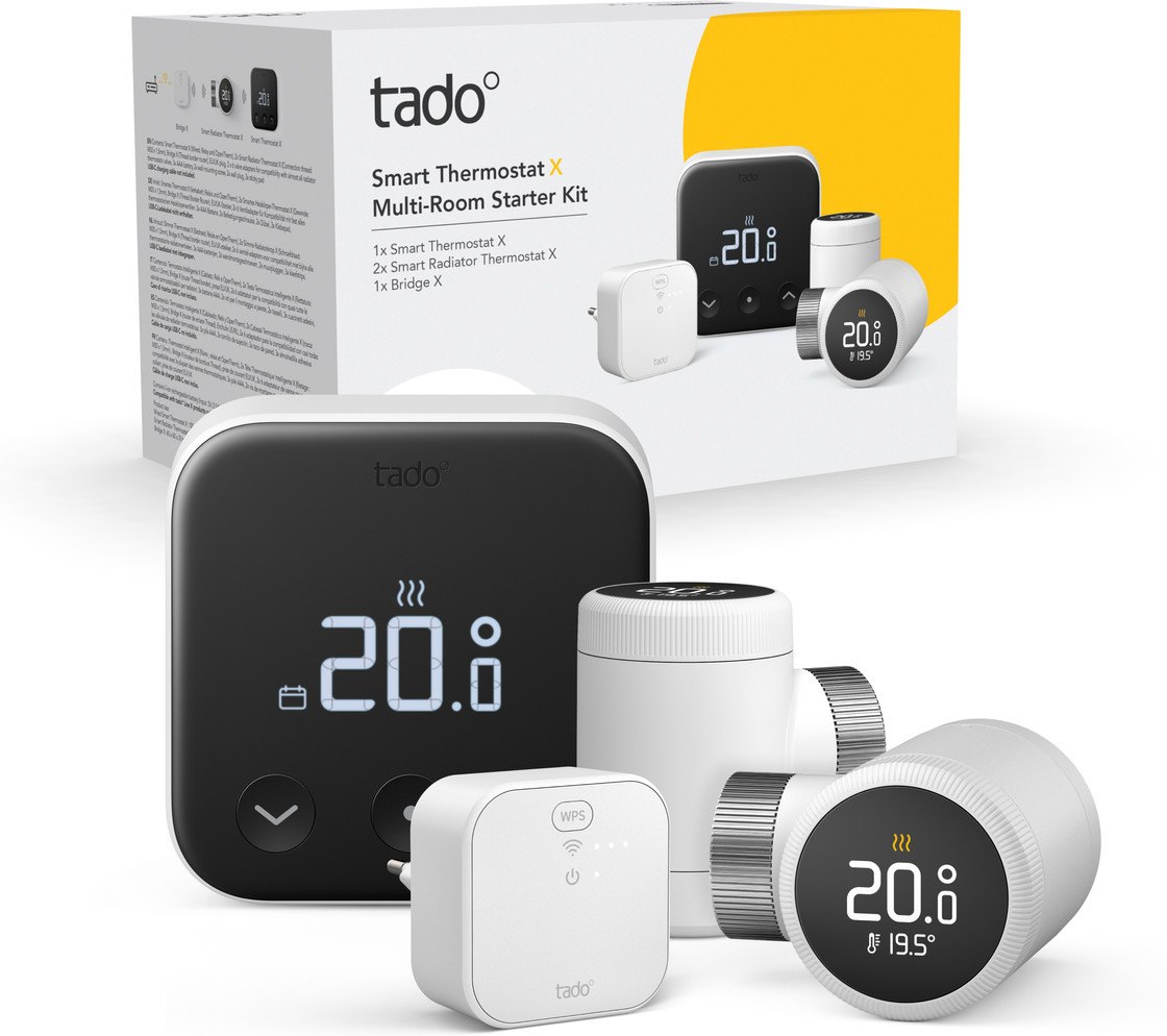 tado Slimme Thermostaat X startpakket + 2 radiatorknoppen (Coolblue Tweedekans), ander aanzicht 1 (foto: Coolblue)